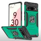 For Google Pixel 6 Pro Magnetic Ring Holder Armor Phone Case(Deep Green) - 1