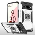 For Google Pixel 6 Pro Magnetic Ring Holder Armor Phone Case(Silver) - 1