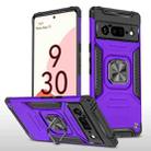 For Google Pixel 6 Pro Magnetic Ring Holder Armor Phone Case(Purple) - 1