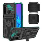 For OPPO Realme 5 / 5i / C3 Armor Wristband Phone Case(Dark Green) - 1