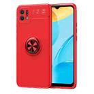 For OPPO A16K Metal Ring Holder TPU Phone Case(Red) - 1