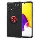 For Samsung Galaxy A73 Metal Ring Holder TPU Phone Case(Black+Red) - 1