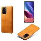 For Xiaomi Redmi K40 Calf Texture PC + PU Phone Case(Orange) - 1