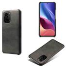 For Xiaomi Redmi K40 Calf Texture PC + PU Phone Case(Black) - 1