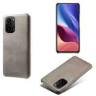 For Xiaomi Redmi K40 Calf Texture PC + PU Phone Case(Grey) - 1