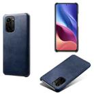 For Xiaomi Redmi K40 Calf Texture PC + PU Phone Case(Blue) - 1