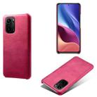 For Xiaomi Redmi K40 Calf Texture PC + PU Phone Case(Rose Red) - 1