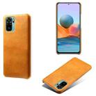 For Xiaomi Redmi Note 10 4G Calf Texture PC + PU Phone Case(Orange) - 1