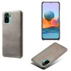 For Xiaomi Redmi Note 10 4G Calf Texture PC + PU Phone Case(Grey) - 1