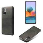 For Xiaomi Redmi Note 10 5G Calf Texture PC + PU Phone Case(Black) - 1