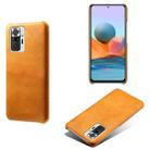 For Xiaomi Redmi Note 10 Pro 4G Calf Texture PC + PU Phone Case(Orange) - 1