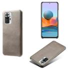 For Xiaomi Redmi Note 10 Pro 4G Calf Texture PC + PU Phone Case(Grey) - 1