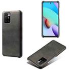 For Xiaomi Redmi 10 Calf Texture PC + PU Phone Case(Black) - 1