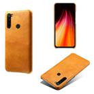 For Xiaomi Redmi Note 8 Calf Texture PC + PU Phone Case(Orange) - 1