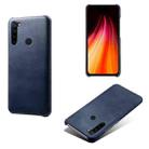 For Xiaomi Redmi Note 8 Calf Texture PC + PU Phone Case(Blue) - 1