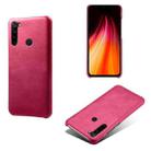 For Xiaomi Redmi Note 8 Calf Texture PC + PU Phone Case(Rose Red) - 1