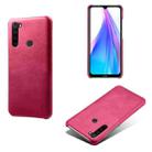 For Xiaomi Redmi Note 8T Calf Texture PC + PU Phone Case(Rose Red) - 1