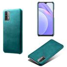 For Xiaomi Redmi Note 9 4G Calf Texture PC + PU Phone Case(Green) - 1