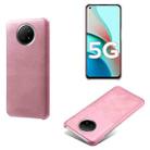 For Xiaomi Redmi Note 9 5G Calf Texture PC + PU Phone Case(Pink) - 1