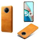 For Xiaomi Redmi Note 9 Pro 5G Calf Texture PC + PU Phone Case(Orange) - 1