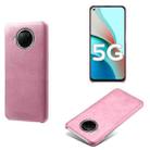 For Xiaomi Redmi Note 9 Pro 5G Calf Texture PC + PU Phone Case(Pink) - 1