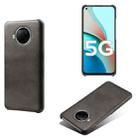 For Xiaomi Redmi Note 9 Pro 5G Calf Texture PC + PU Phone Case(Black) - 1