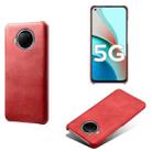 For Xiaomi Redmi Note 9 Pro 5G Calf Texture PC + PU Phone Case(Red) - 1