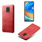 For Xiaomi Redmi Note 9 Pro Max / Note 9s Calf Texture PC + PU Phone Case(Red) - 1