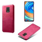 For Xiaomi Redmi Note 9 Pro Max / Note 9s Calf Texture PC + PU Phone Case(Rose Red) - 1