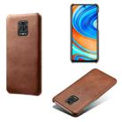 For Xiaomi Redmi Note 9 Pro Max / Note 9s Calf Texture PC + PU Phone Case(Brown) - 1