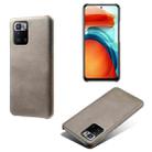 For Xiaomi Redmi Note 10 Pro 5G Calf Texture PC + PU Phone Case(Grey) - 1