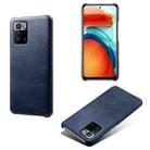 For Xiaomi Redmi Note 10 Pro 5G Calf Texture PC + PU Phone Case(Blue) - 1