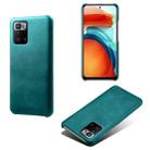 For Xiaomi Redmi Note 10 Pro 5G Calf Texture PC + PU Phone Case(Green) - 1