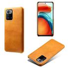 For Xiaomi Redmi Note 10 Pro 5G CN Version Calf Texture PC + PU Phone Case(Orange) - 1