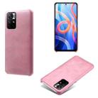 For Xiaomi Redmi Note 11 5G Calf Texture PC + PU Phone Case(Pink) - 1