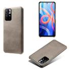 For Xiaomi Redmi Note 11 5G Calf Texture PC + PU Phone Case(Grey) - 1