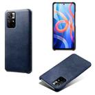 For Xiaomi Redmi Note 11 5G Calf Texture PC + PU Phone Case(Blue) - 1