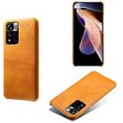 For Xiaomi Redmi Note 11 Pro 5G Calf Texture PC + PU Phone Case(Orange) - 1