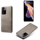 For Xiaomi Redmi Note 11 Pro 5G Calf Texture PC + PU Phone Case(Grey) - 1