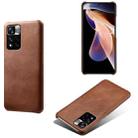 For Xiaomi Redmi Note 11 Pro 5G Calf Texture PC + PU Phone Case(Brown) - 1