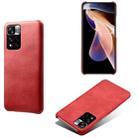 For Xiaomi Redmi Note 11 Pro+ Calf Texture PC + PU Phone Case(Red) - 1