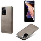 For Xiaomi Redmi Note 11 Pro+ Calf Texture PC + PU Phone Case(Grey) - 1