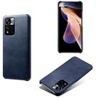 For Xiaomi Redmi Note 11 Pro+ Calf Texture PC + PU Phone Case(Blue) - 1