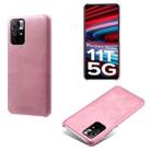 For Xiaomi Redmi Note 11T 5G Calf Texture PC + PU Phone Case(Pink) - 1