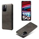 For Xiaomi Redmi Note 11T 5G Calf Texture PC + PU Phone Case(Black) - 1