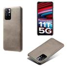 For Xiaomi Redmi Note 11T 5G Calf Texture PC + PU Phone Case(Grey) - 1