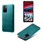 For Xiaomi Redmi Note 11T 5G Calf Texture PC + PU Phone Case(Green) - 1