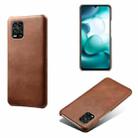 For Xiaomi Mi 10 Lite 5G / Mi 10 Youth 5G Calf Texture PC + PU Phone Case(Brown) - 1