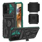 For Xiaomi 11T / 11T Pro Armor Wristband Phone Case(Dark Green) - 1