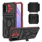 For Xiaomi Poco M3 / Redmi Note 9 4G Armor Wristband Phone Case(Red) - 1
